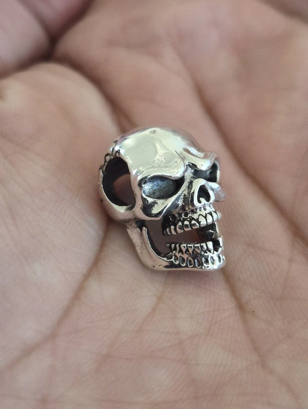 .925 Sterling Silver Skull Charm, Jewelry